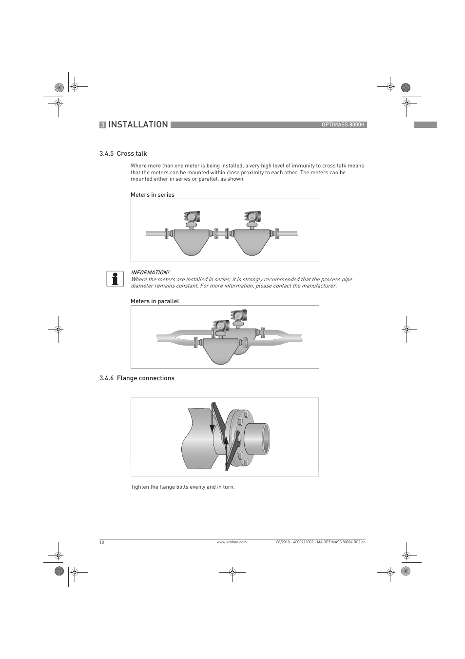 Installation | KROHNE OPTIMASS 8000K EN User Manual | Page 18 / 48