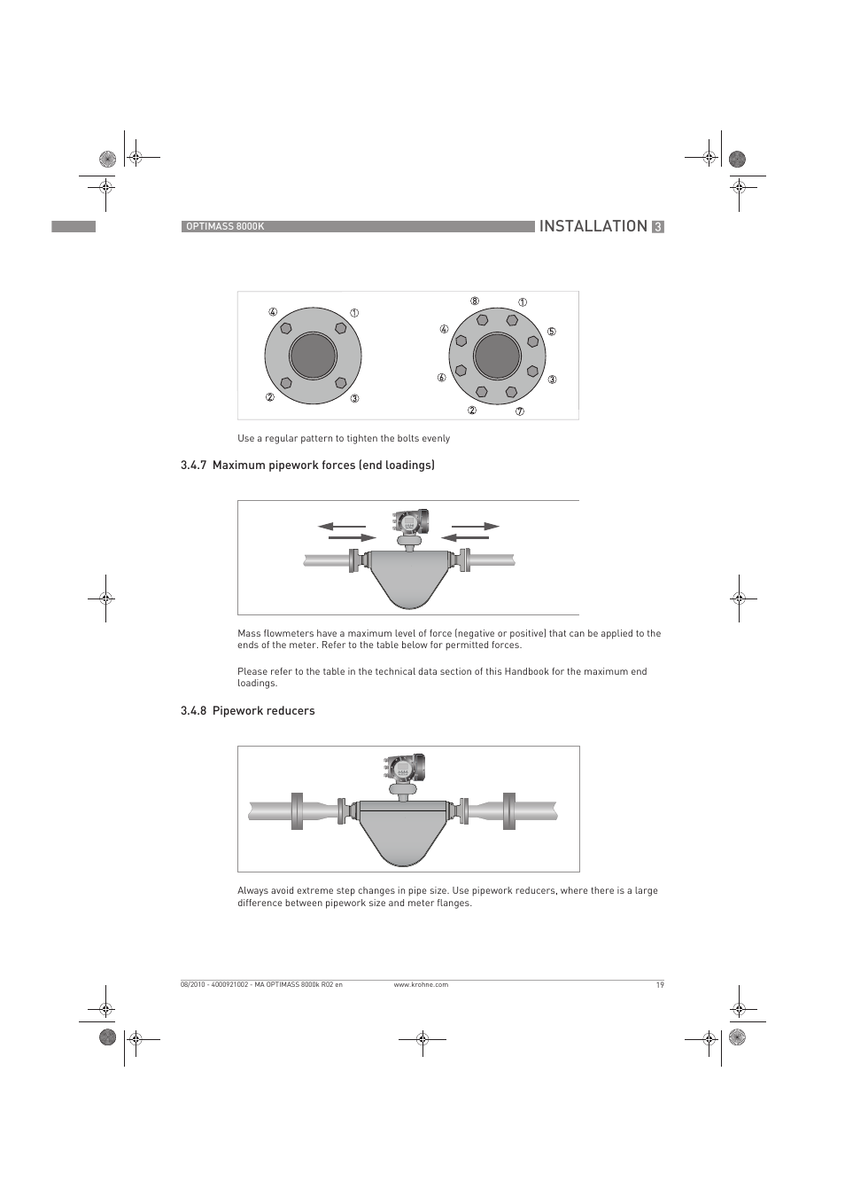 Installation | KROHNE OPTIMASS 8000K EN User Manual | Page 19 / 48