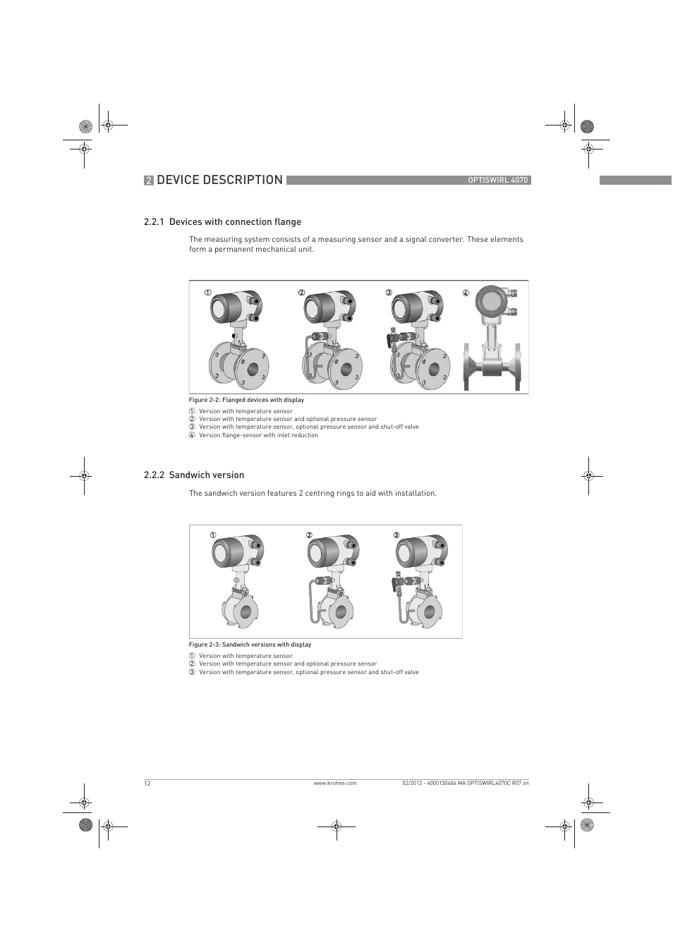 Device description | KROHNE OPTISWIRL 4070 EN User Manual | Page 12 / 84