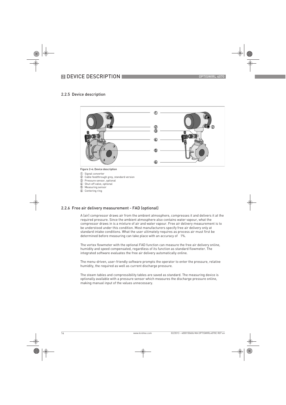 Device description | KROHNE OPTISWIRL 4070 EN User Manual | Page 14 / 84