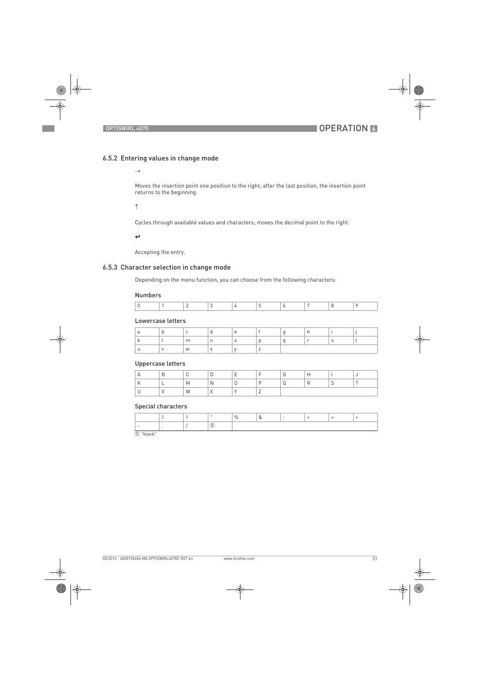 Operation | KROHNE OPTISWIRL 4070 EN User Manual | Page 51 / 84