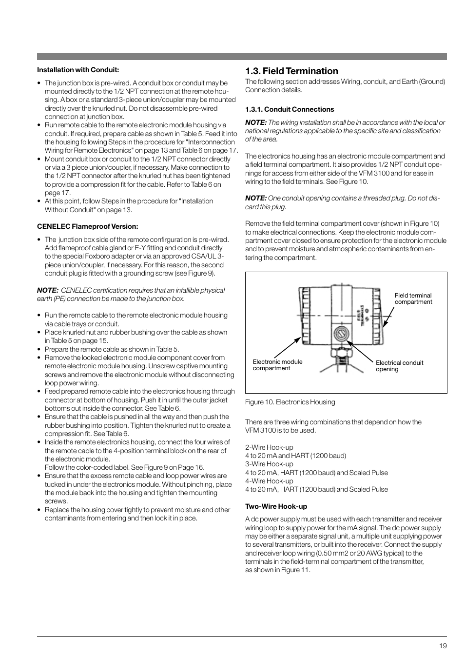 Field termination | KROHNE VFM 3100 EN User Manual | Page 19 / 61