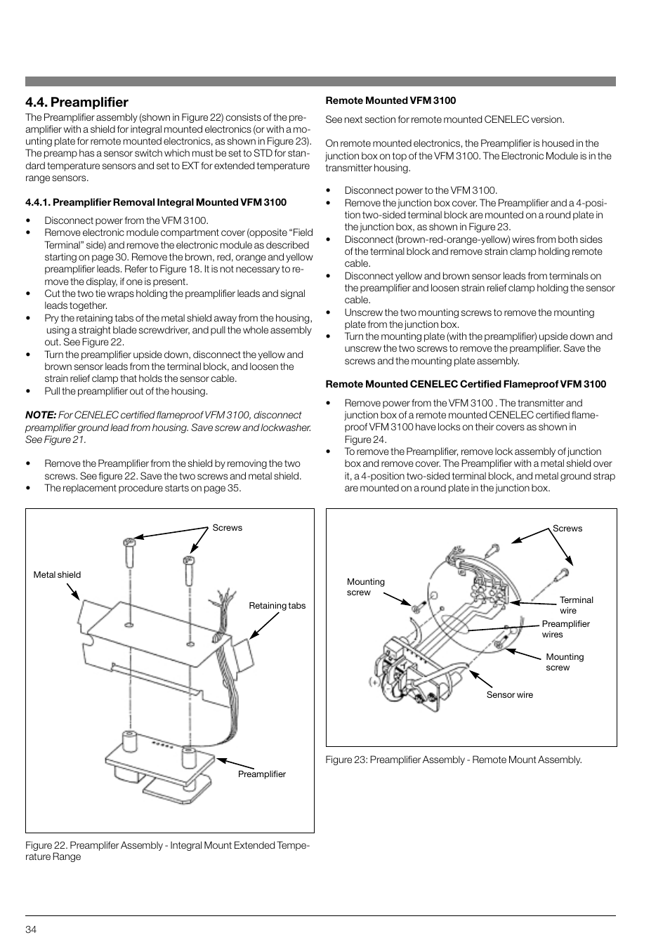 Preamplifier | KROHNE VFM 3100 EN User Manual | Page 34 / 61