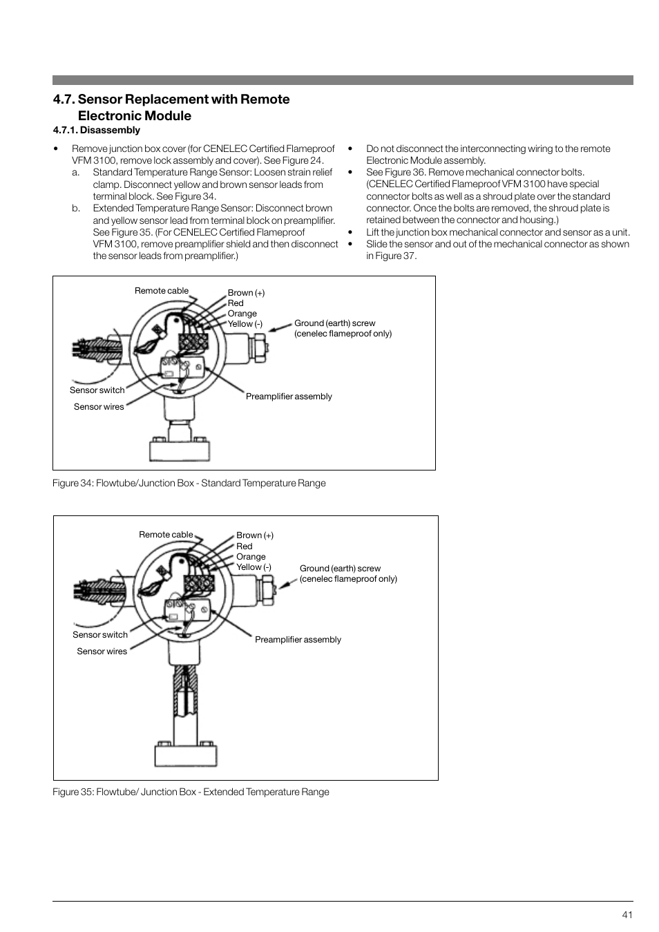 Sensor replacement with remote electronic module | KROHNE VFM 3100 EN User Manual | Page 41 / 61