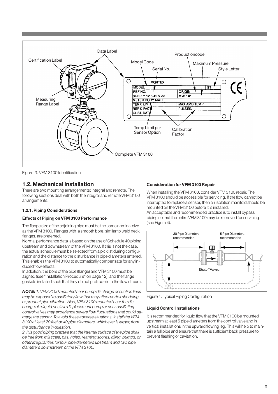 Mechanical installation | KROHNE VFM 3100 EN User Manual | Page 9 / 61