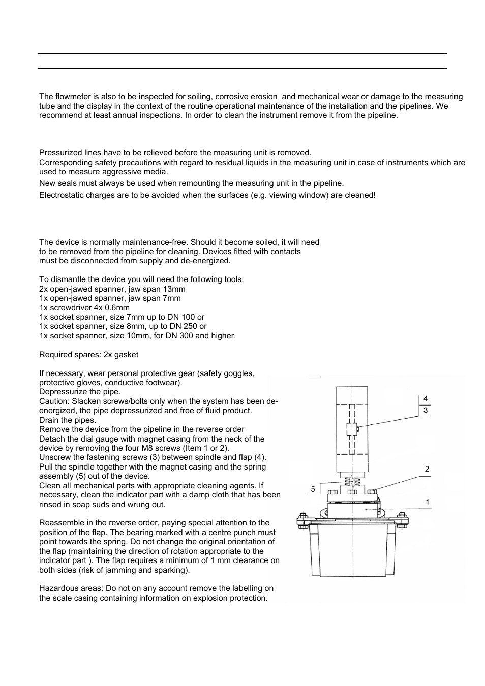 KROHNE DA Flap-type EN User Manual | Page 16 / 20