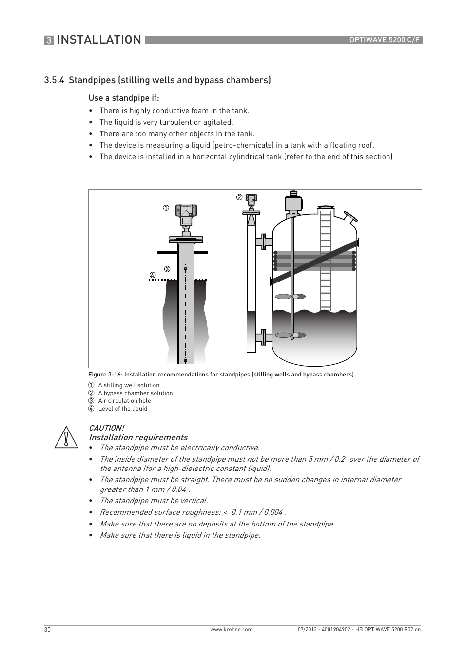 Installation | KROHNE OPTIWAVE 5200 C_F EN User Manual | Page 30 / 148