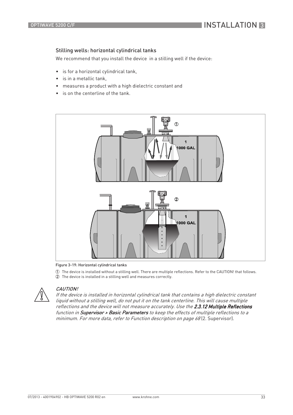 Installation | KROHNE OPTIWAVE 5200 C_F EN User Manual | Page 33 / 148