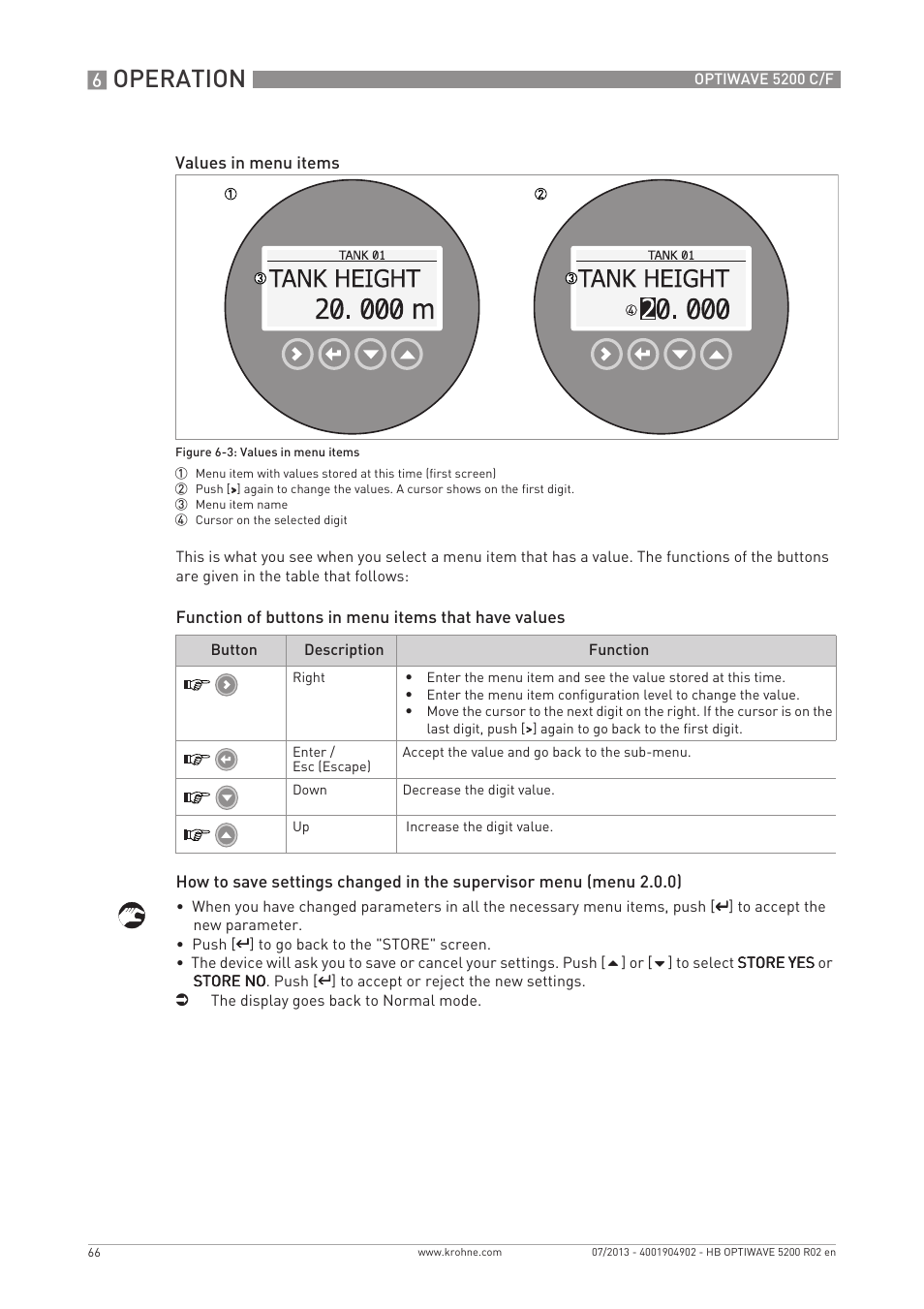 Operation | KROHNE OPTIWAVE 5200 C_F EN User Manual | Page 66 / 148