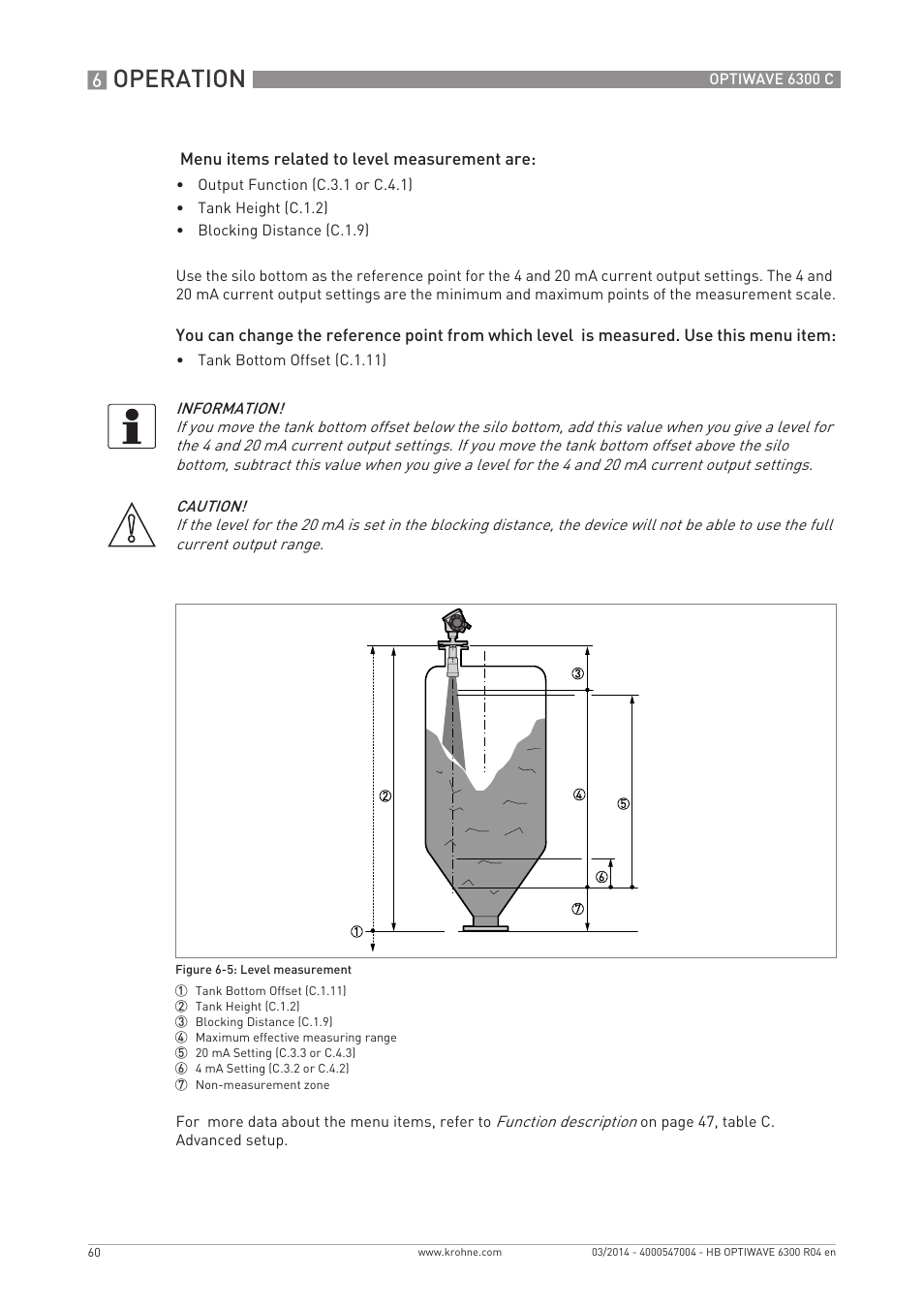 Operation | KROHNE OPTIWAVE 6300C EN User Manual | Page 60 / 120