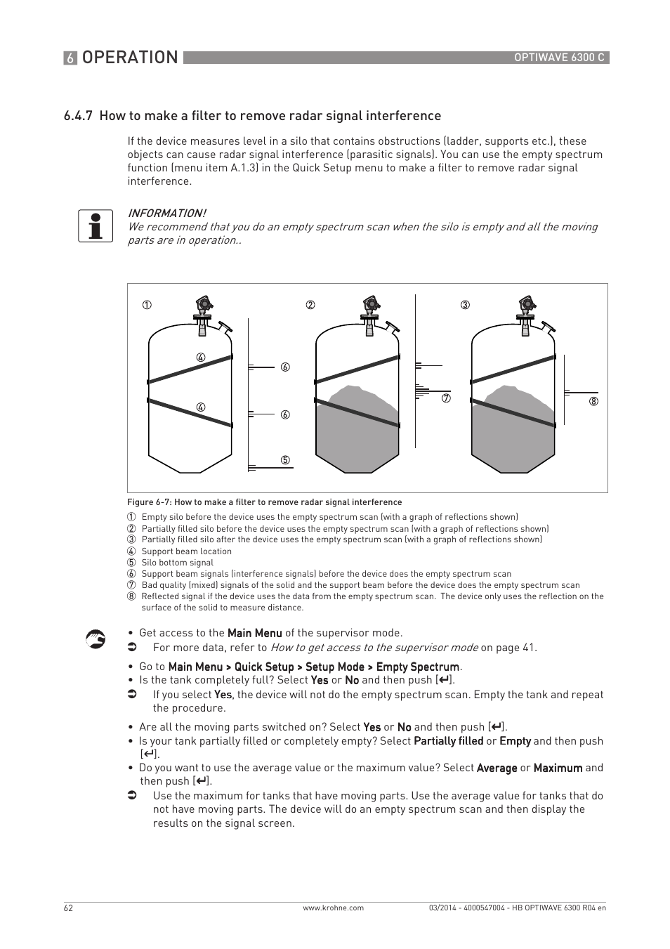 Operation | KROHNE OPTIWAVE 6300C EN User Manual | Page 62 / 120