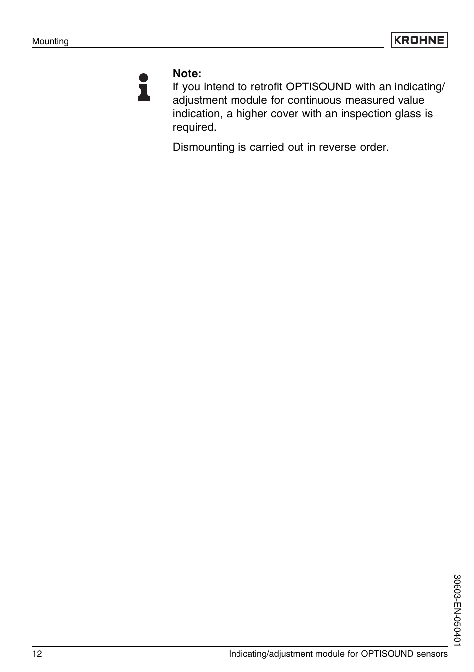 KROHNE OPTISOUND 3000 Series EN User Manual | Page 12 / 32