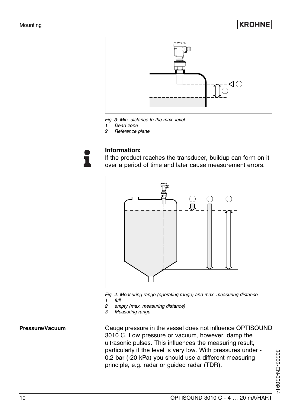 KROHNE OPTISOUND 3010C 2wire EN User Manual | Page 10 / 48