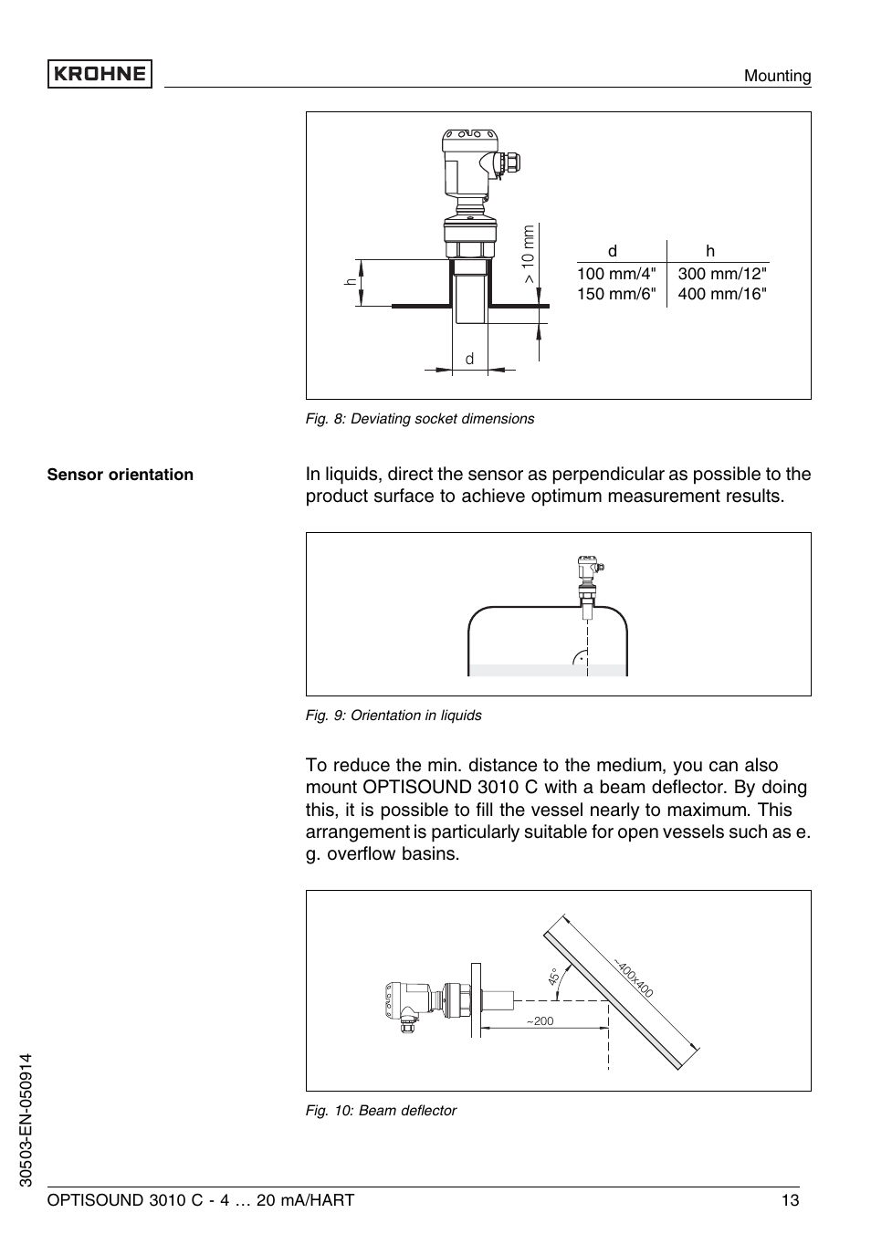 KROHNE OPTISOUND 3010C 2wire EN User Manual | Page 13 / 48