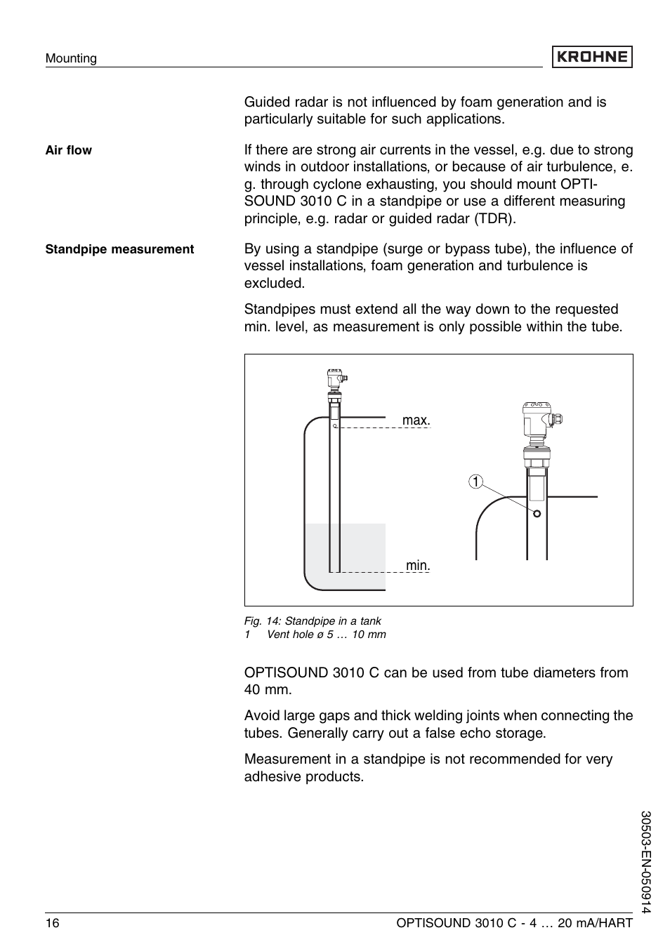 KROHNE OPTISOUND 3010C 2wire EN User Manual | Page 16 / 48