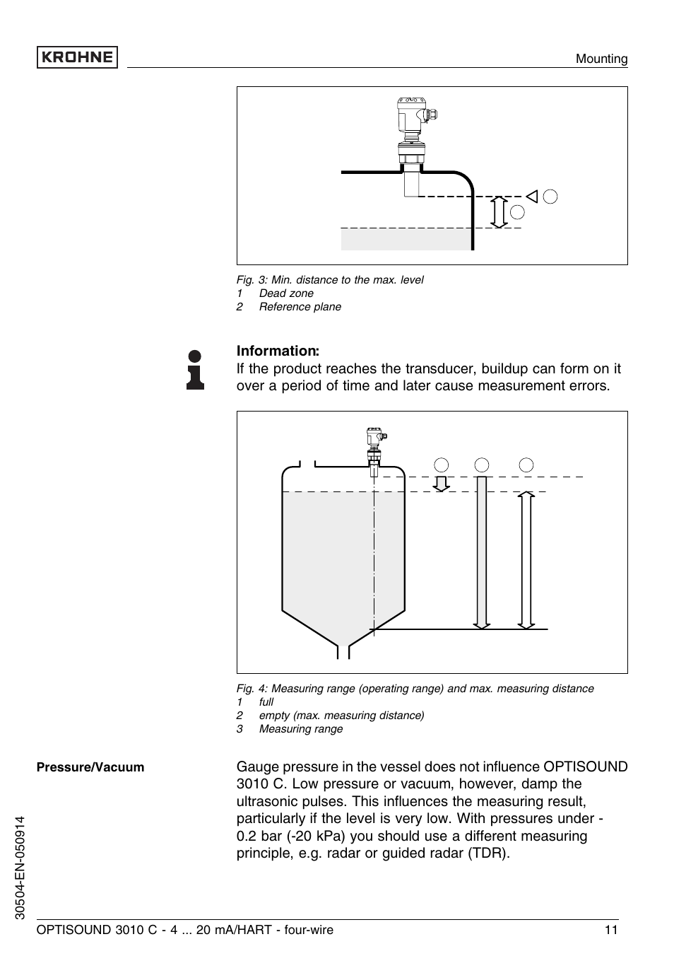 KROHNE OPTISOUND 3010C 4wire EN User Manual | Page 11 / 44