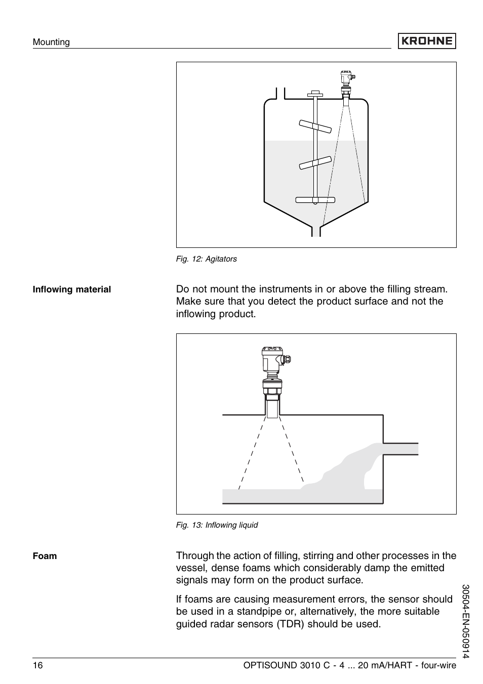 KROHNE OPTISOUND 3010C 4wire EN User Manual | Page 16 / 44