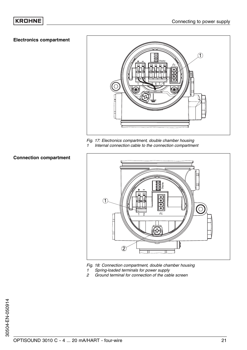 KROHNE OPTISOUND 3010C 4wire EN User Manual | Page 21 / 44