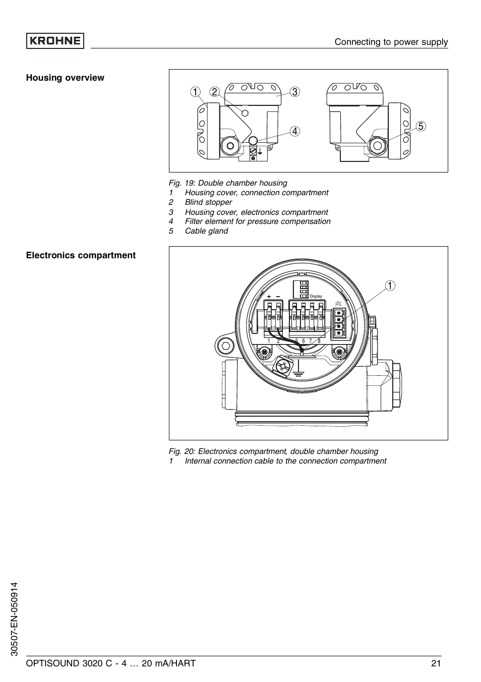 KROHNE OPTISOUND 3020C 2wire EN User Manual | Page 21 / 48