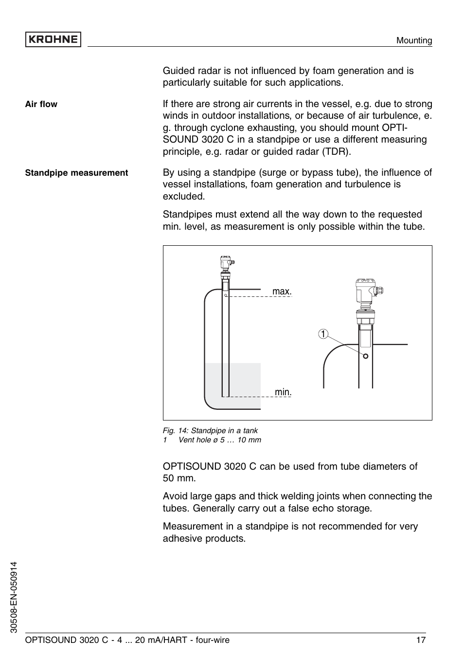 KROHNE OPTISOUND 3020C 4wire EN User Manual | Page 17 / 44