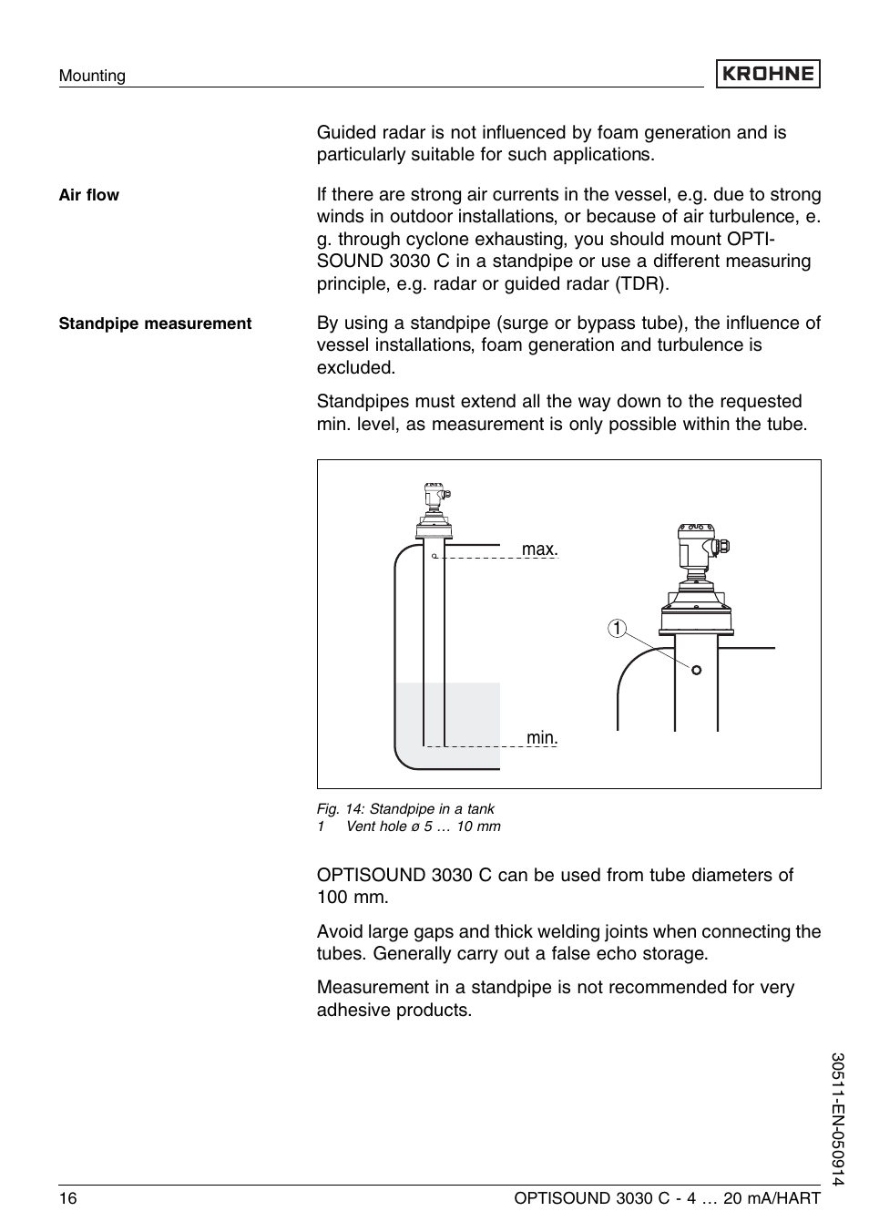 KROHNE OPTISOUND 3030C 2wire EN User Manual | Page 16 / 48
