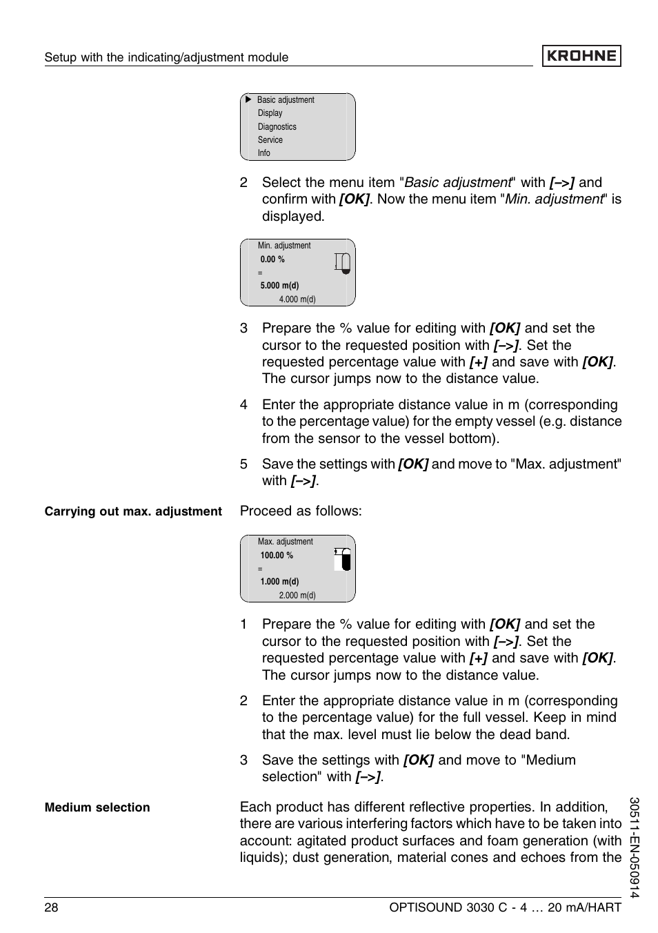 KROHNE OPTISOUND 3030C 2wire EN User Manual | Page 28 / 48