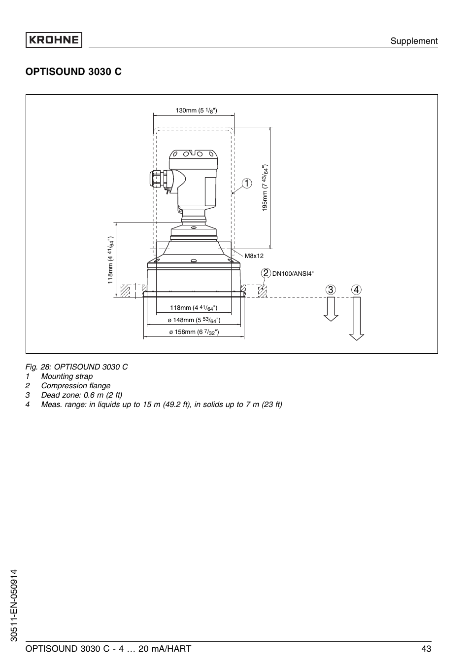 KROHNE OPTISOUND 3030C 2wire EN User Manual | Page 43 / 48