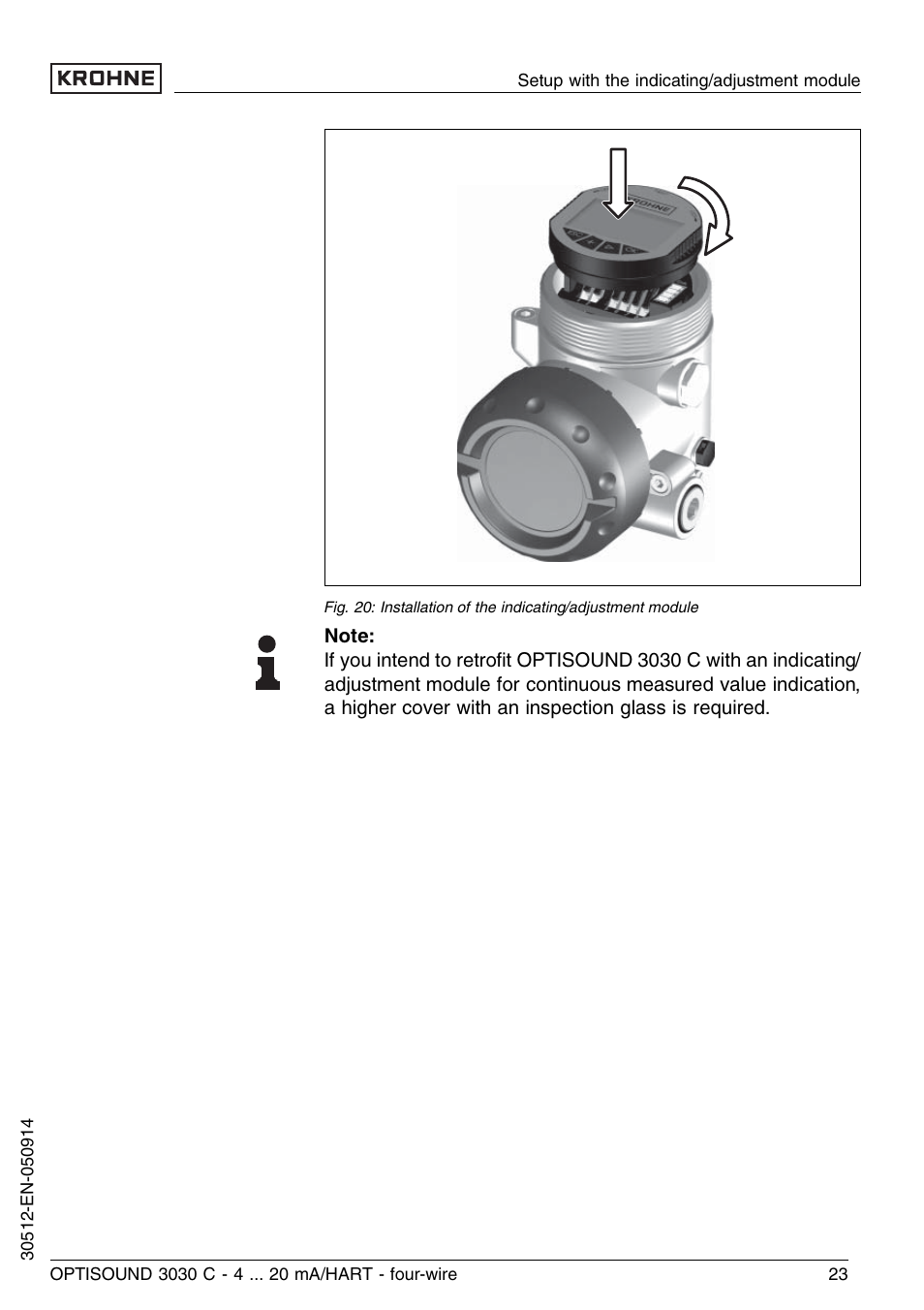 3 adjustment system | KROHNE OPTISOUND 3030C 4wire EN User Manual | Page 23 / 44