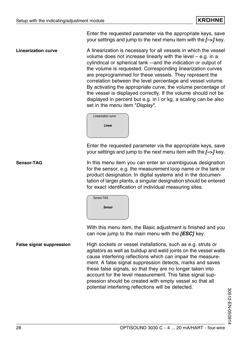 KROHNE OPTISOUND 3030C 4wire EN User Manual | Page 28 / 44