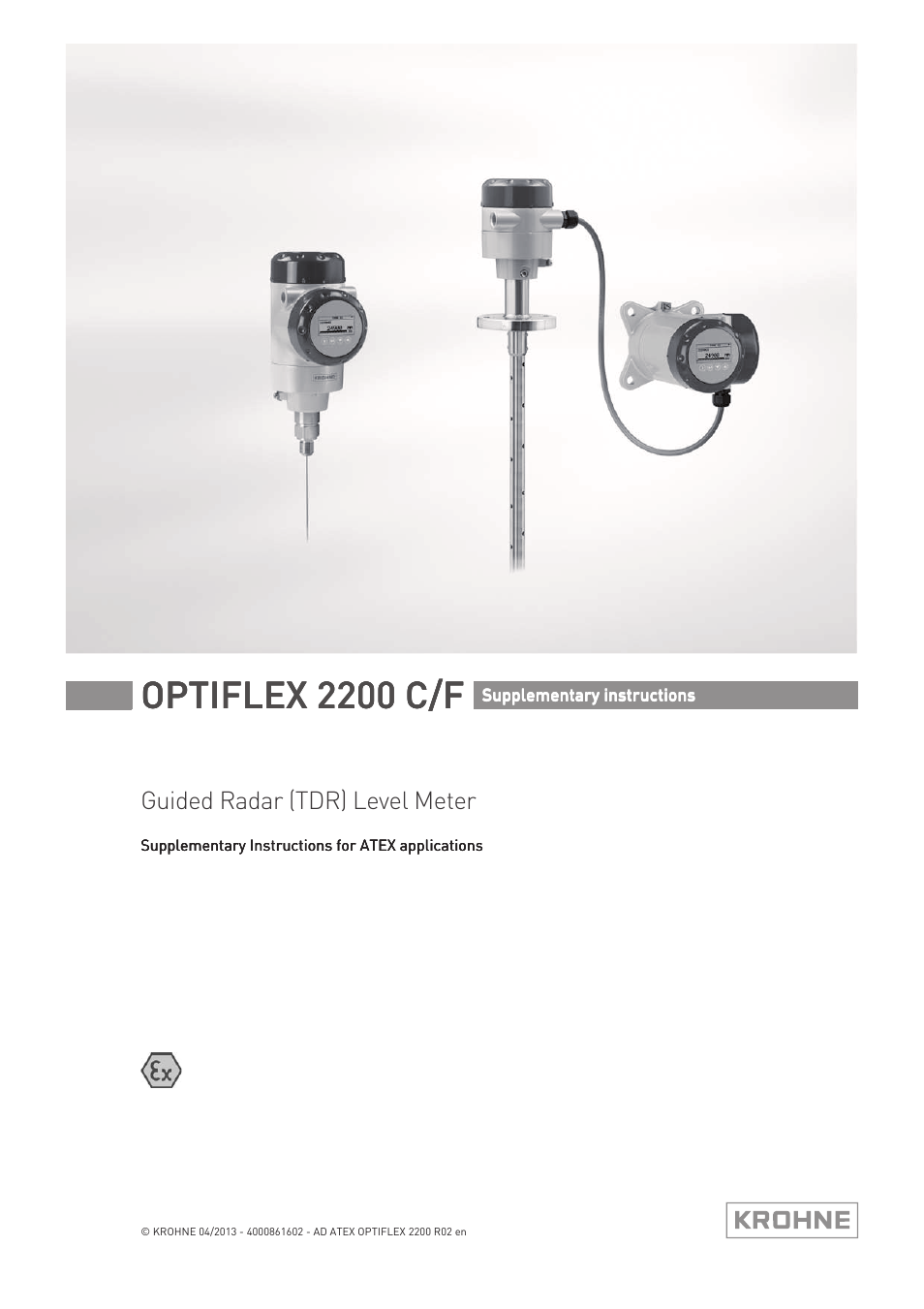 KROHNE OPTIFLEX 2200 ATEX EN User Manual | 32 pages