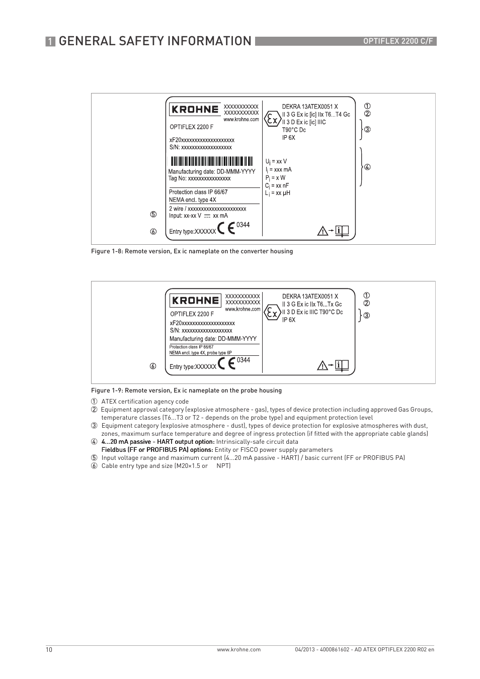 General safety information | KROHNE OPTIFLEX 2200 ATEX EN User Manual | Page 10 / 32