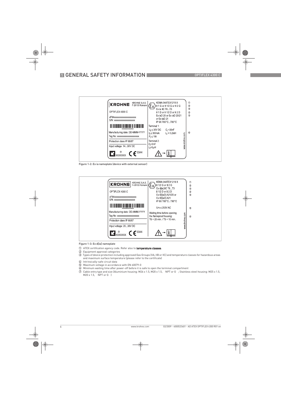 General safety information | KROHNE OPTIFLEX 4300C ATEX EN User Manual | Page 6 / 28