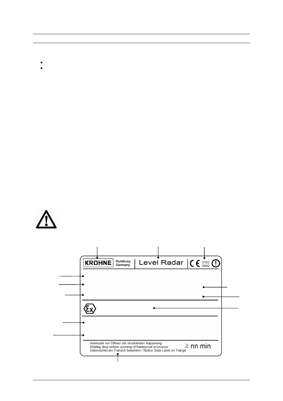 Identifying marking, Marking - signal converter | KROHNE BM 70A EEx EN User Manual | Page 14 / 28