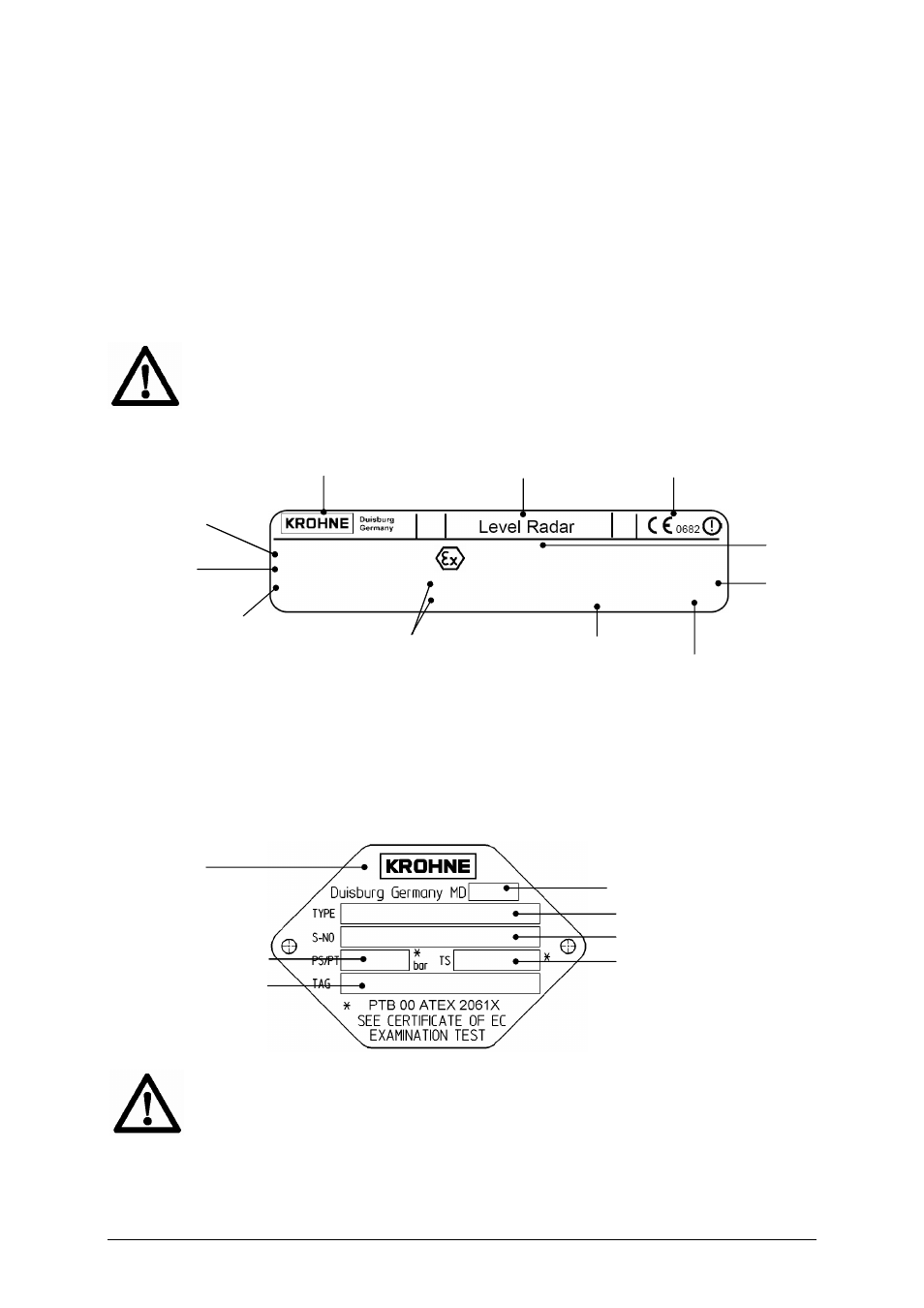 2 marking - flange systems | KROHNE BM 70A EEx EN User Manual | Page 16 / 28