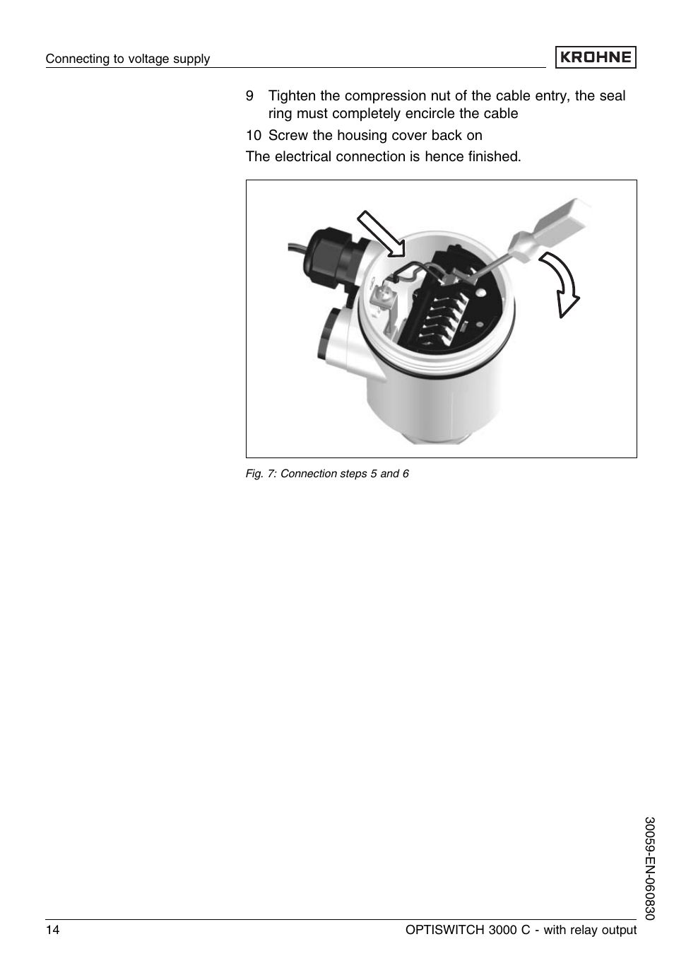 KROHNE OPTISWITCH 3000C Relay EN User Manual | Page 14 / 32