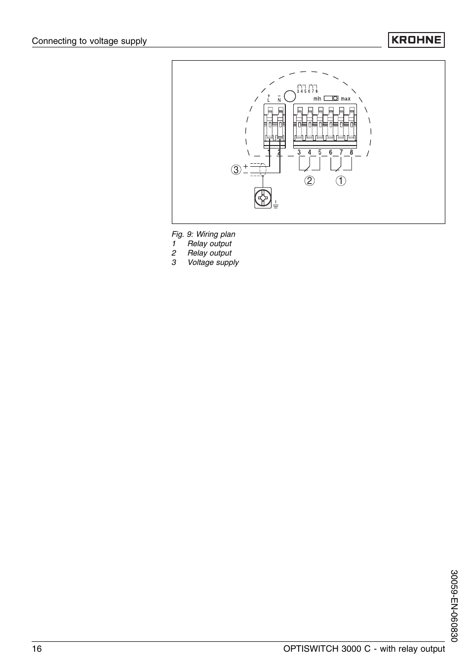 KROHNE OPTISWITCH 3000C Relay EN User Manual | Page 16 / 32