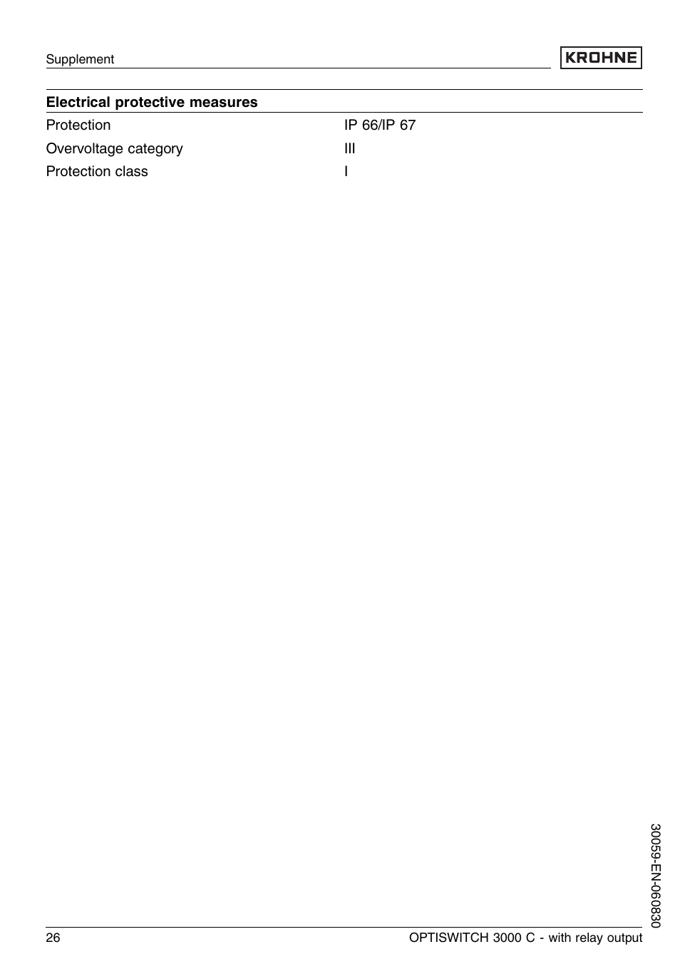 KROHNE OPTISWITCH 3000C Relay EN User Manual | Page 26 / 32