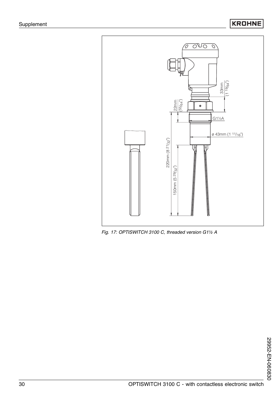 KROHNE OPTISWITCH 3100C Contactless EN User Manual | Page 30 / 32