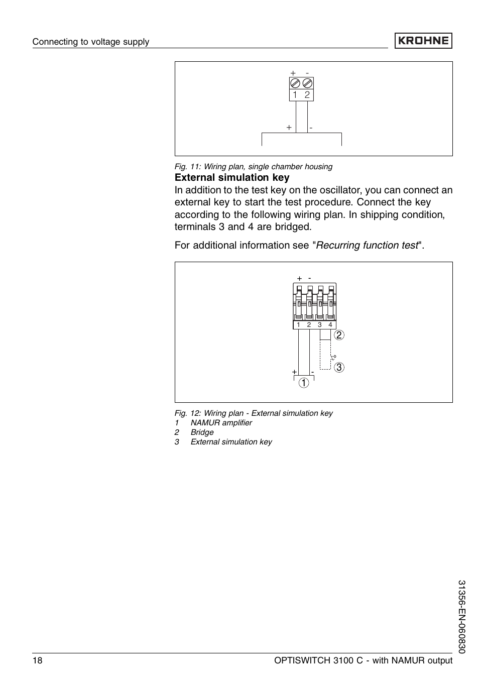 KROHNE OPTISWITCH 3100C NAMUR EN User Manual | Page 18 / 36