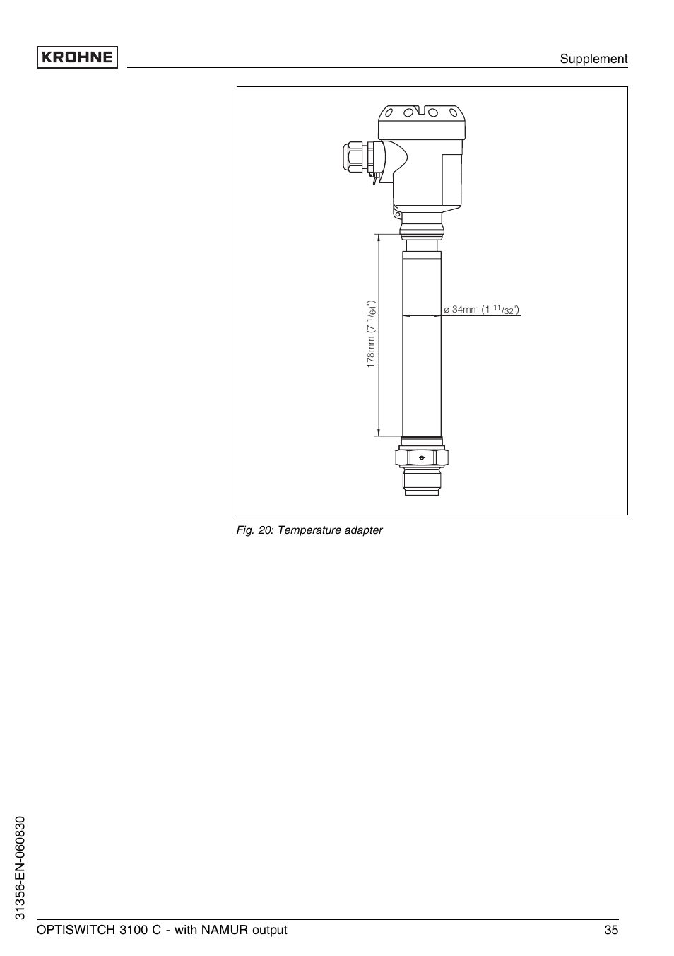 KROHNE OPTISWITCH 3100C NAMUR EN User Manual | Page 35 / 36