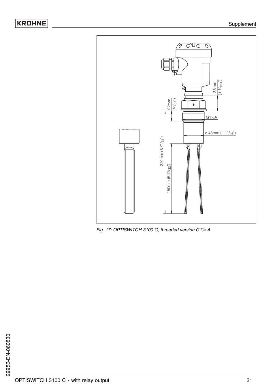 KROHNE OPTISWITCH 3100C Relay EN User Manual | Page 31 / 36