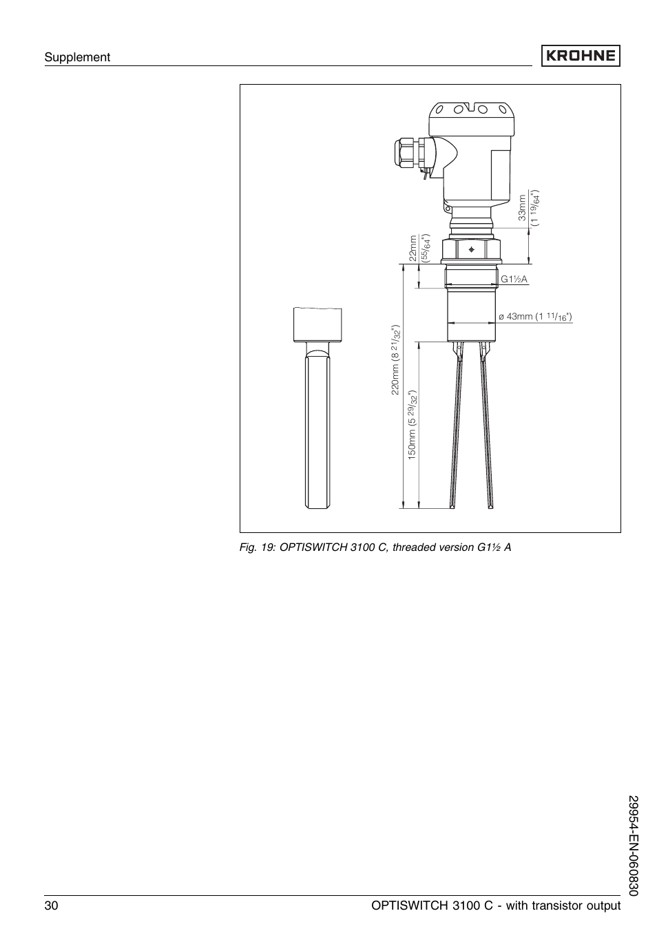 KROHNE OPTISWITCH 3100C Transistor EN User Manual | Page 30 / 32