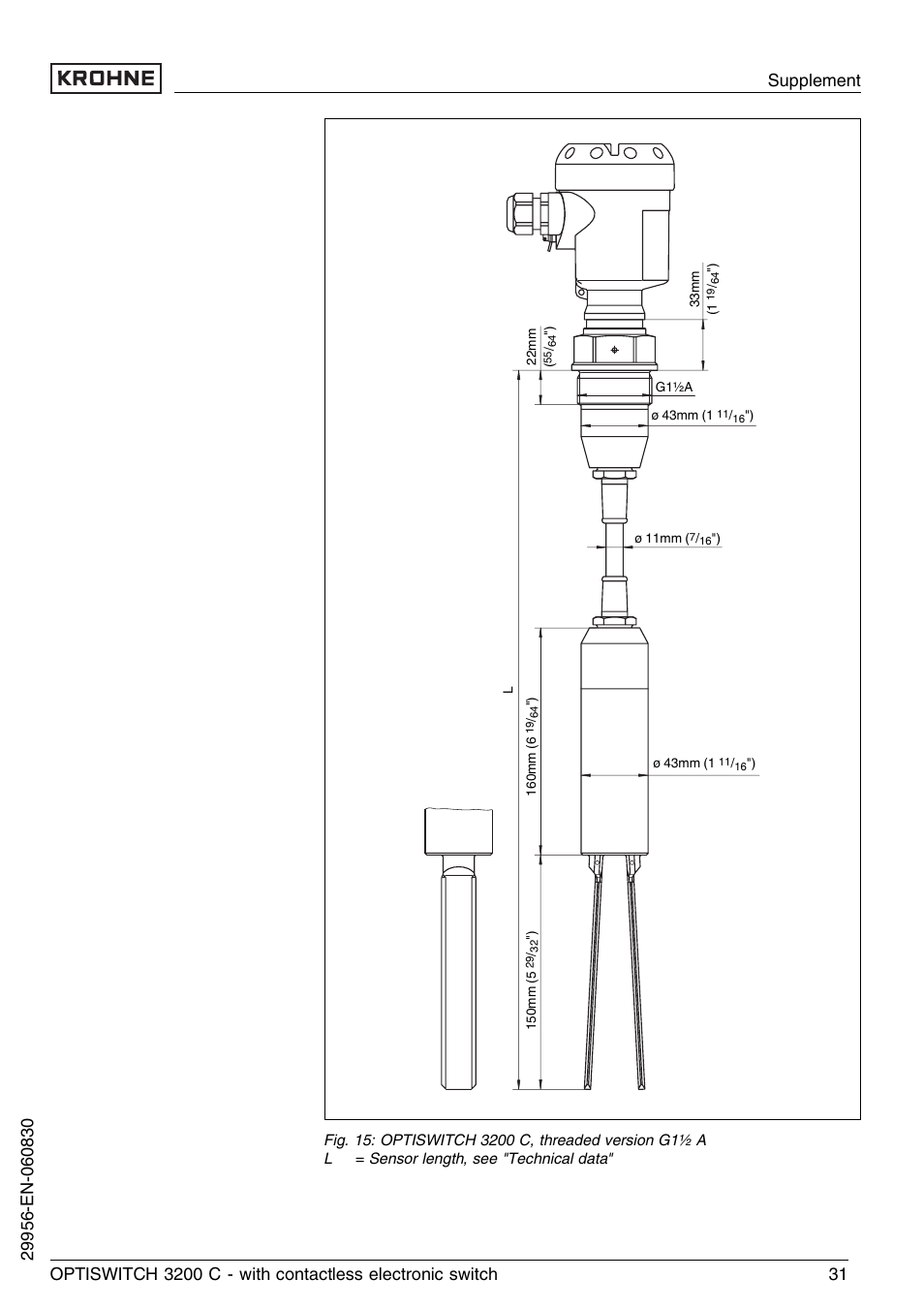 KROHNE OPTISWITCH 3200C Contactless EN User Manual | Page 31 / 36