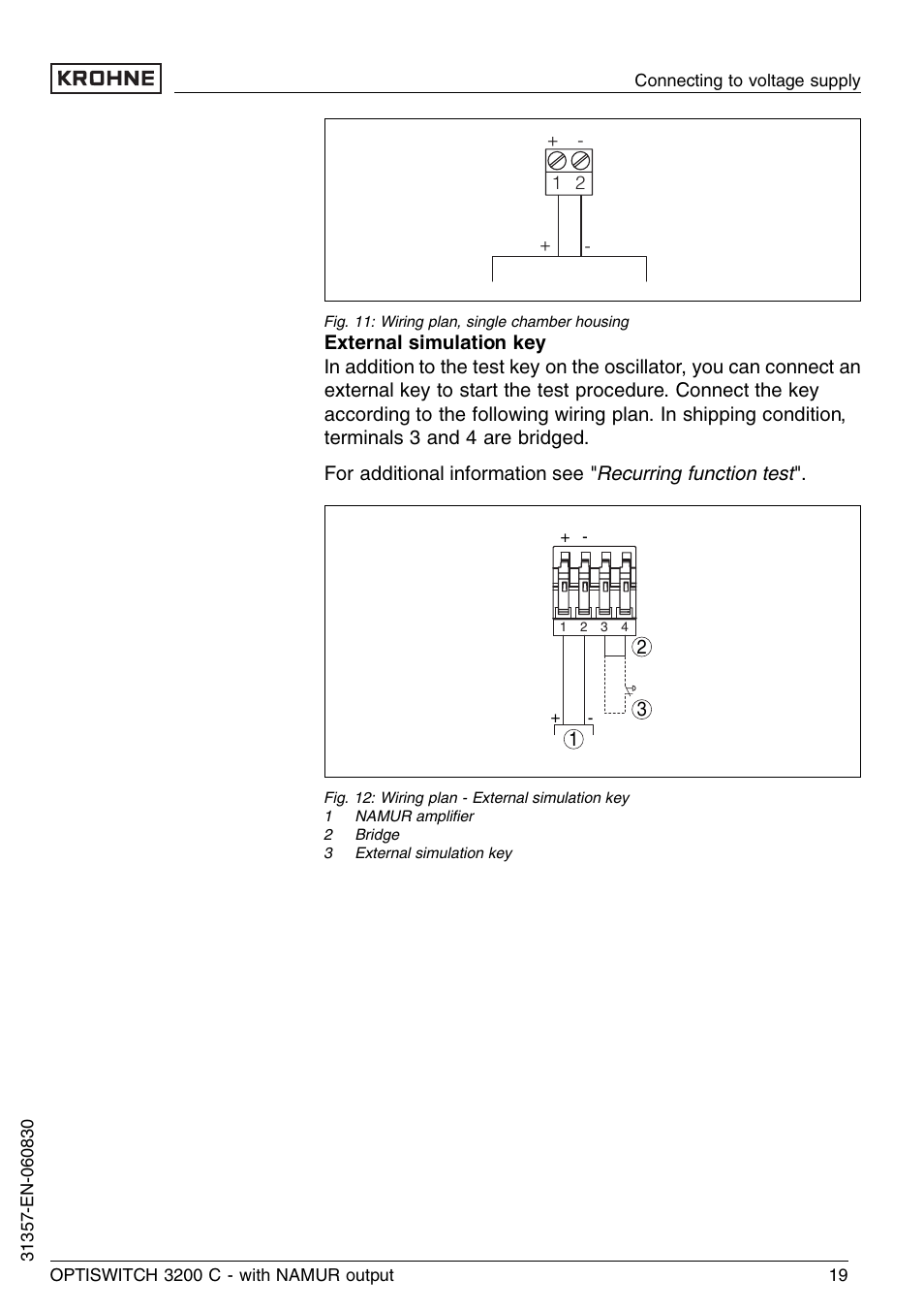 KROHNE OPTISWITCH 3200C NAMUR EN User Manual | Page 19 / 36