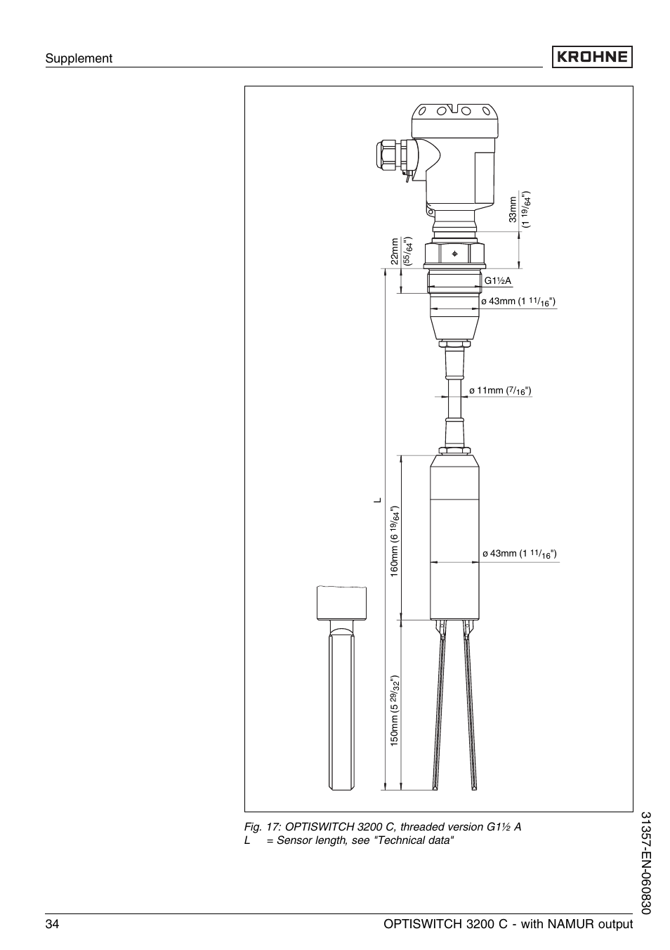 KROHNE OPTISWITCH 3200C NAMUR EN User Manual | Page 34 / 36