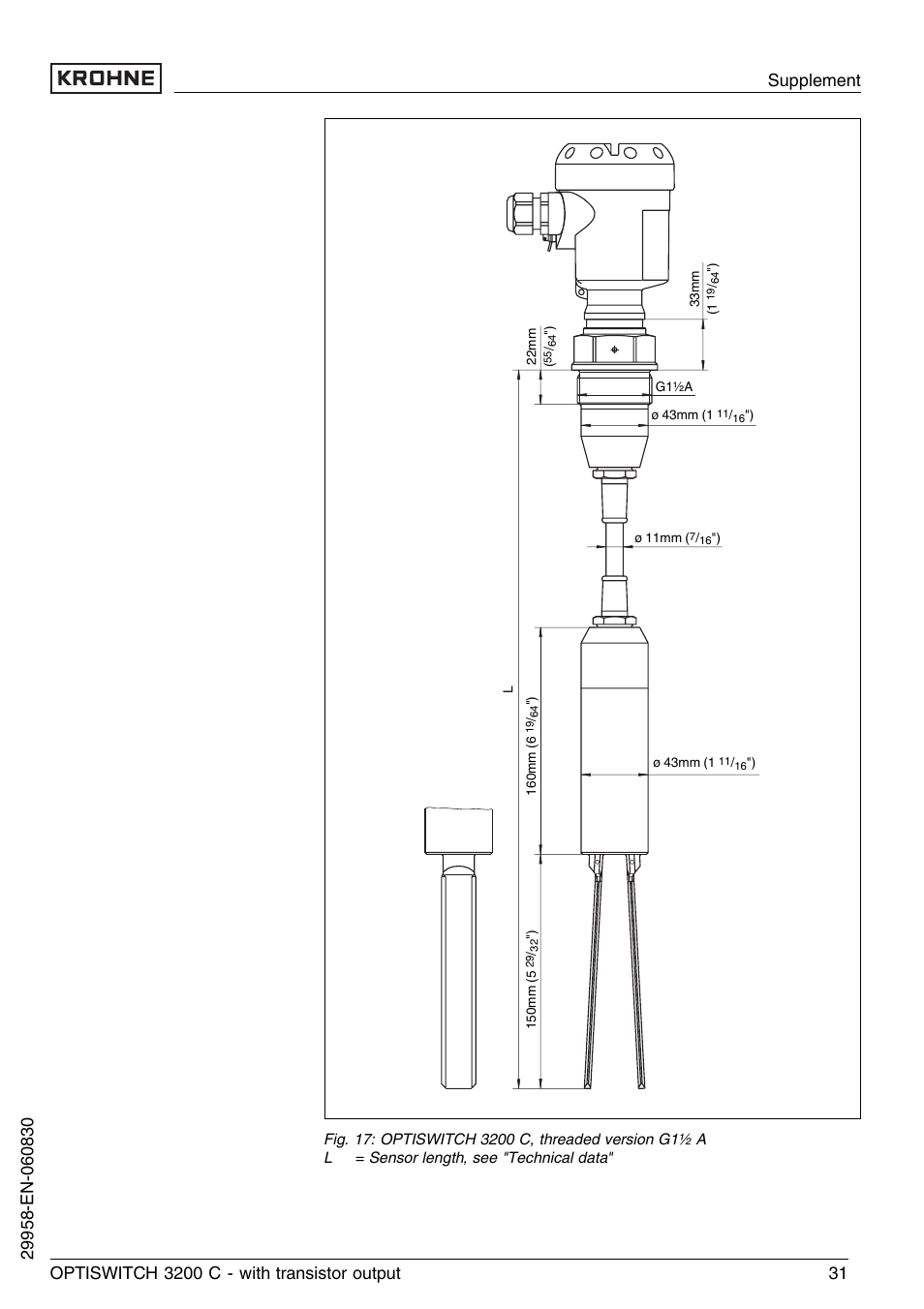 KROHNE OPTISWITCH 3200C Transistor EN User Manual | Page 31 / 36