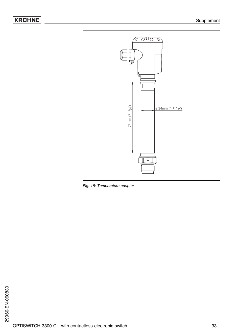 KROHNE OPTISWITCH 3300C Contactless EN User Manual | Page 33 / 36