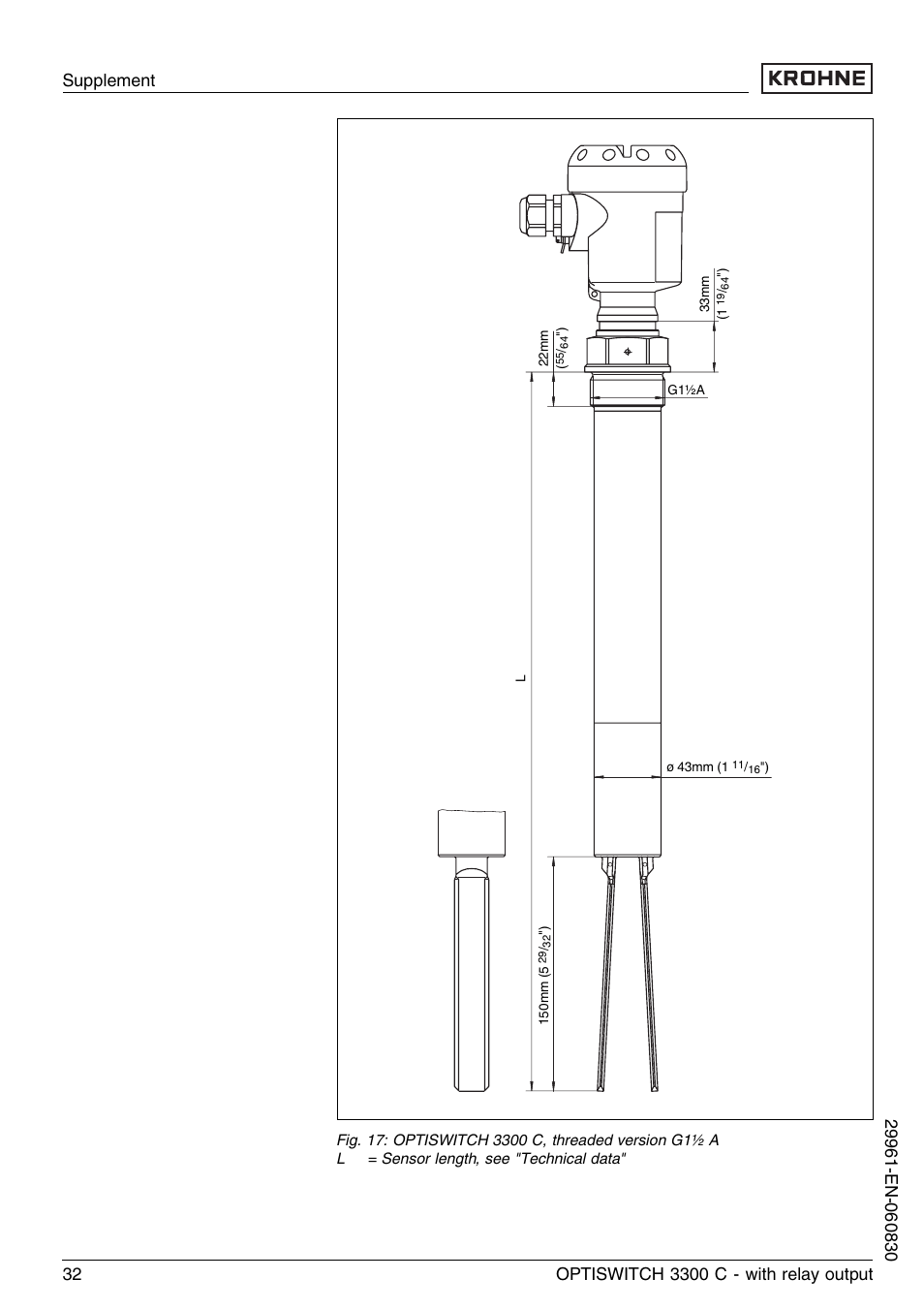KROHNE OPTISWITCH 3300C Relay EN User Manual | Page 32 / 36