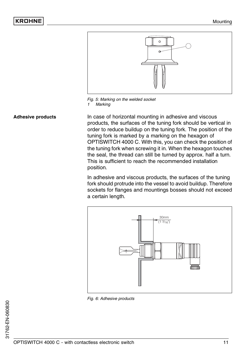 KROHNE OPTISWITCH 4000C Contactless EN User Manual | Page 11 / 32