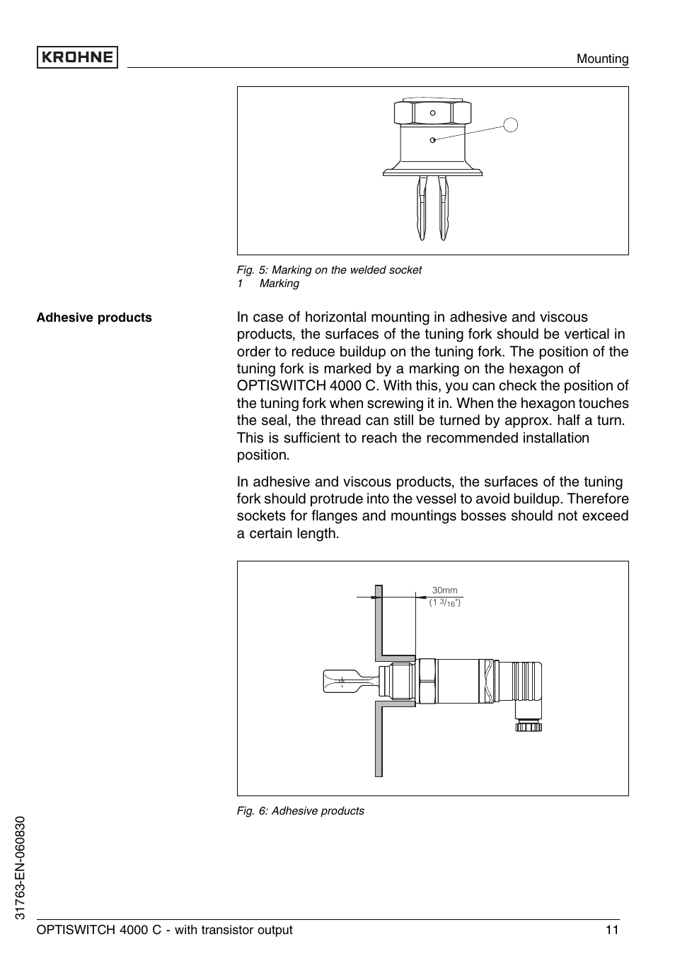 KROHNE OPTISWITCH 4000C Transistor EN User Manual | Page 11 / 32